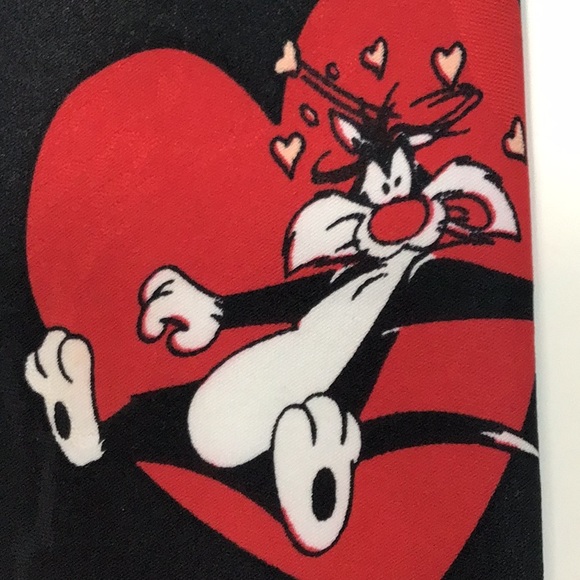 Looney Tunes Heart Cupid Angel Wings Arrow Love Red Hearts Cartoon Character Tie - Picture 7 of 13